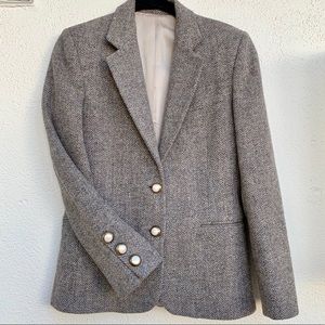 Vintage Pearl Button Embellished Blazer